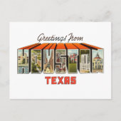 Houston TX Postkarte (Vorderseite)
