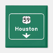 Houston, TX Road Sign Magnet (Vorne)