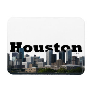 Houston TX Skyline Magnet mit Houston in Sky