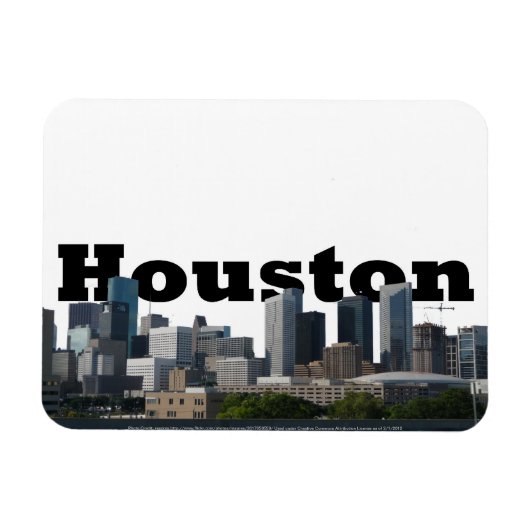 Houston TX Skyline Magnet mit Houston in Sky (Horizontal)