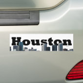 Houston, TX Skyline mit Houston im Himmel Autoaufkleber (Auf Auto)