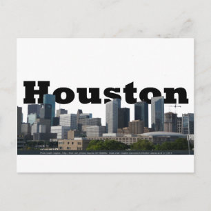 Houston, TX Skyline mit Houston im Sky Postkarte