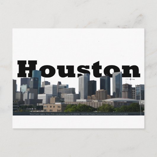 Houston, TX Skyline mit Houston im Sky Postkarte (Vorderseite)