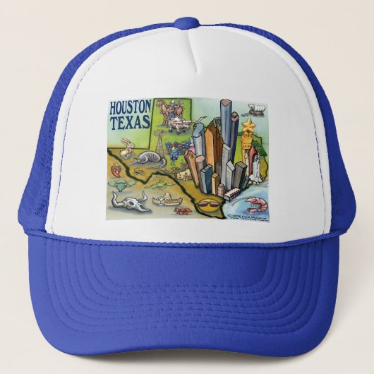 Houston TX Truckerkappe (Vorderseite)