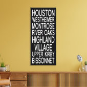 Houston | Typografie Leinwanddruck (Insitu (Wohnzimmer))
