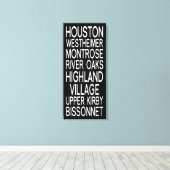 Houston | Typografie Leinwanddruck (Insitu (Holzboden))