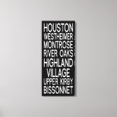 Houston | Typografie Leinwanddruck (Vorderseite)