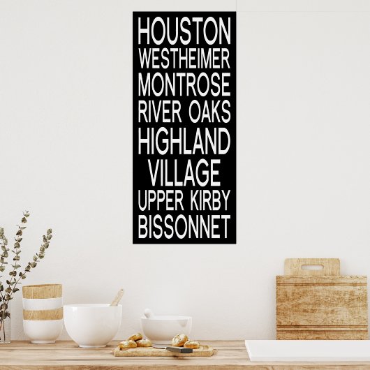 Houston | Typografie Poster (Küche)
