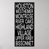 Houston | Typografie Poster (Vorne)