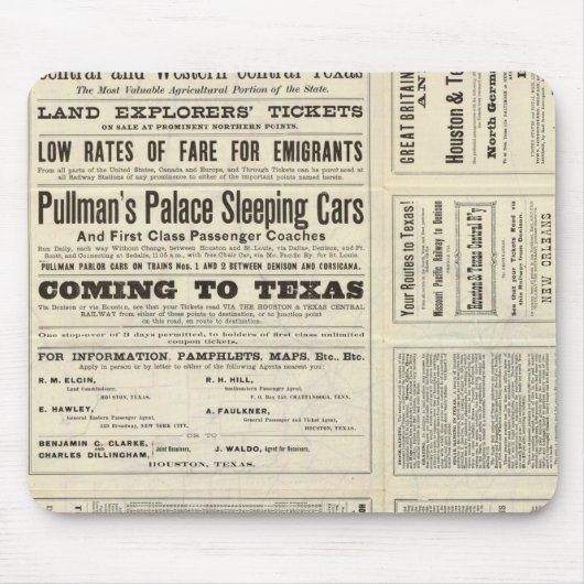 Houston und Texas Central Railway durch Texas Mousepad (Vorne)
