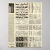 Houston und Texas Zentralbahn durch Texas Poster (Vorne)