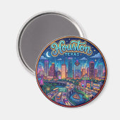 Houston USA Magnet (Vorderseite/Rückseite)