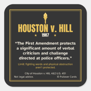 Houston v. Hill 1987 Free Speech Aufkleber