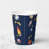 Houston We Have A 7 Year Old 7th Birthday Party Pappbecher (Rechts)