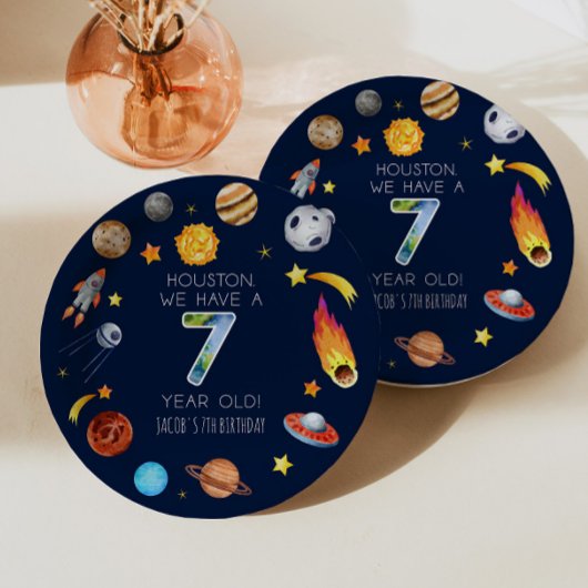 Houston We Have A 7 Year Old 7th Birthday Party Pappteller