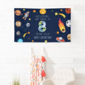 Houston We Have A 8 Year Old 8th Birthday Party Banner (Insitu)