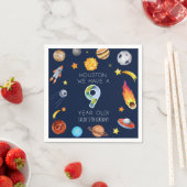 Houston We Have A 9 Year Old 9th Birthday Party Serviette (Beispiel)