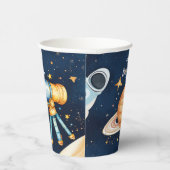 Houston We Have A Boy Outer Space Pappbecher (Rechts)