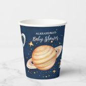 Houston We Have A Boy Outer Space Pappbecher (Vorderseite)