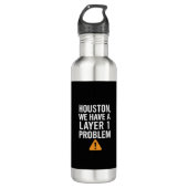 Houston We Have A Layer 1 Problem LikeTAC Network  Edelstahlflasche (Vorderseite)