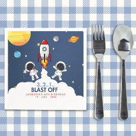 "Houston, We Have a Party!" Birthday boy Serviette