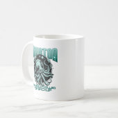 Houston We Have a Problem Funny Octopus Space Kaffeetasse (Vorderseite Links)