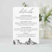Houston Wedding Details Enclosure Card Begleitkarte (Stehend Vorderseite)