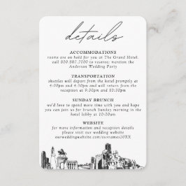 Houston Wedding Details Enclosure Card Begleitkarte