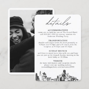 Houston Wedding Details Enclosure Card Begleitkarte