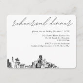 Houston Wedding Elegante Probe Dinner Begleitkarte (Vorderseite)