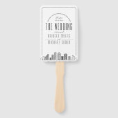 Houston Wedding | Hochzeitsprogramm Hand Fan Fächer (Vorderseite)