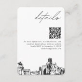 Houston Wedding Modern Details QR Code Begleitkarte (Vorderseite)