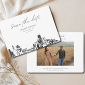 Houston Wedding Modern Save the Date Einladung