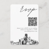 Houston Wedding Modern UAWG QR Code Begleitkarte (Vorderseite)