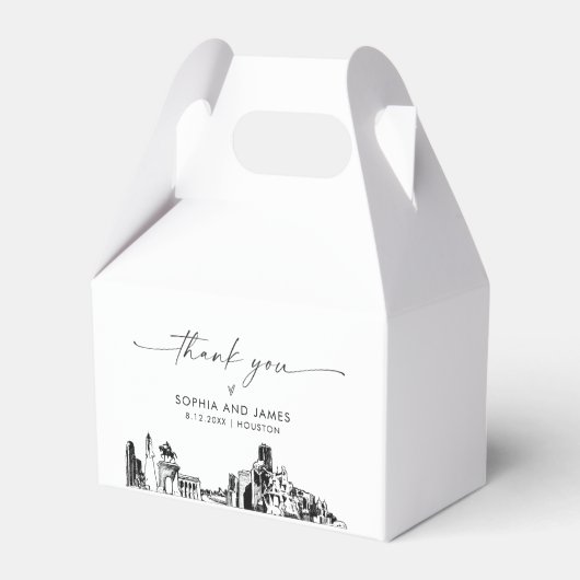 Houston Wedding Personalisiert Favor Box Geschenkschachtel (Rückseite)