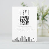 Houston Wedding QR Code UAWG Einladung (Stehend Vorderseite)