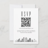 Houston Wedding QR Code UAWG RSVP Karte (Vorderseite)
