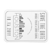 Houston Wedding Stylized Skyline Save the Date Magnet (Horizontal)