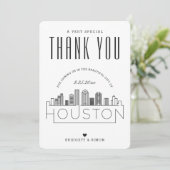 Houston Wedding | Vielen Dank + Foto-Karte Karte (Stehend Vorderseite)