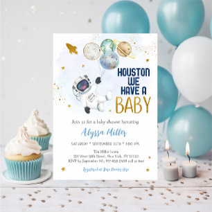 Houston wir haben ein Baby-Astronaut Space Baby Sh Einladung
