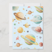 Houston, wir haben ein Jahr alt! Weltraum 1. Gebur Einladung (Rückseite)