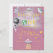 Houston Wir haben ein Jahr alte Raumfähre Astronau Einladung (Vorderseite)