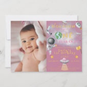 Houston Wir haben ein Jahr alte Raumfähre Astronau Einladung (Vorderseite)