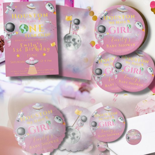 Houston Wir haben ein Jahr alte Raumfähre Astronau Einladung