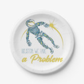 Houston wir haben ein Problem Pappteller (Vorderseite)