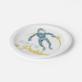 Houston wir haben ein Problem Pappteller (Schrägansicht)