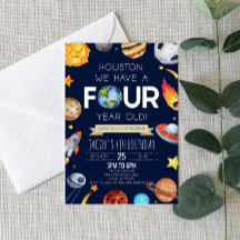 Houston, wir haben ein vierjähriges 4. Geburtstags