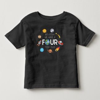 Houston, wir haben ein vierjähriges 4. Geburtstags Kleinkind T-shirt