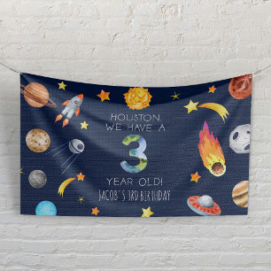 Houston wir haben eine 3 Jahre alte 3. Geburtstags Banner