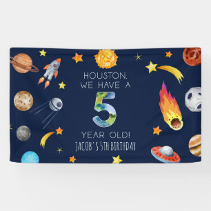 Houston wir haben eine 5-jährige 5. Geburtstagsfei Banner